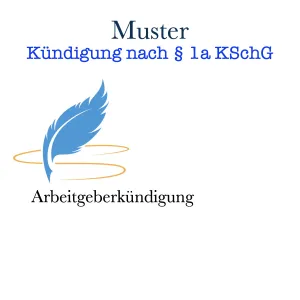 Muster einer Arbeitgeberkündigung nach § 1 a KSchG