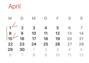 Kalender und Berechnung der 2-Wochen-Kündigungsfrist