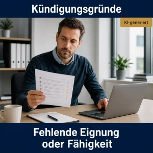Kündigung wegen fehlender Eignung oder Fähigkeit Kündigung wegen fehlender Eignung oder Fähigkeit