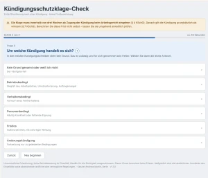 Kündigungsschutzklage-Check im Arbeitsrecht